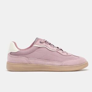 NWT Zara Combination Sneakers Mauve Lilac Purple Mixed Fabric Suede US Size 8